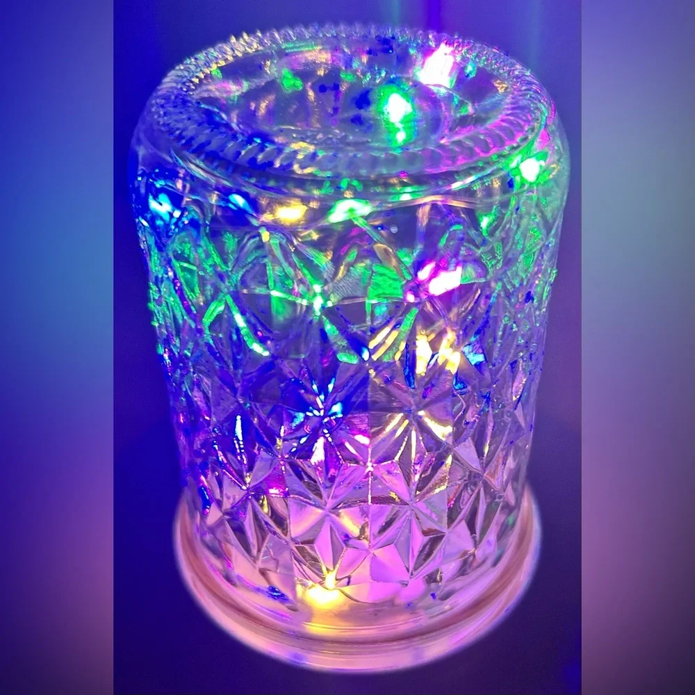 RAINBOW (SOLID OR FLASHING) LED FAIRY-LIGHT 1/2 PINT MASON JAR/HANDMADE - Picture 4 of 7